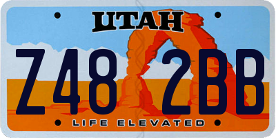 UT license plate Z482BB