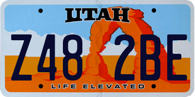 UT license plate Z482BE