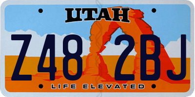UT license plate Z482BJ