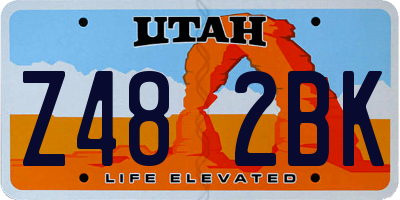 UT license plate Z482BK