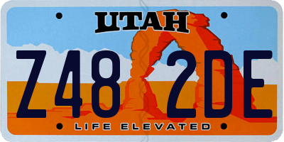 UT license plate Z482DE