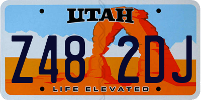 UT license plate Z482DJ