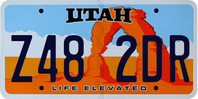 UT license plate Z482DR