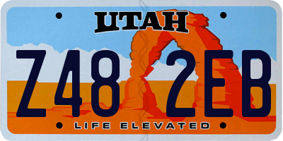 UT license plate Z482EB