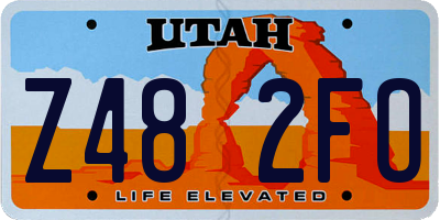 UT license plate Z482FO