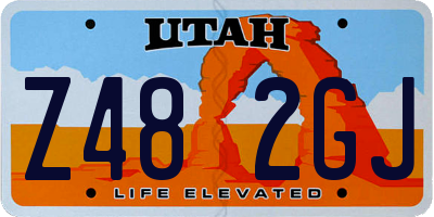 UT license plate Z482GJ