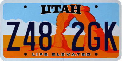 UT license plate Z482GK