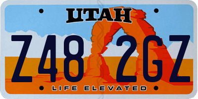 UT license plate Z482GZ