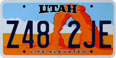 UT license plate Z482JE
