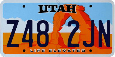 UT license plate Z482JN