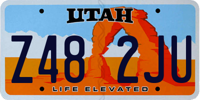 UT license plate Z482JU