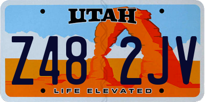 UT license plate Z482JV