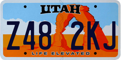 UT license plate Z482KJ