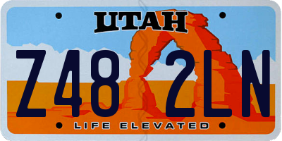 UT license plate Z482LN