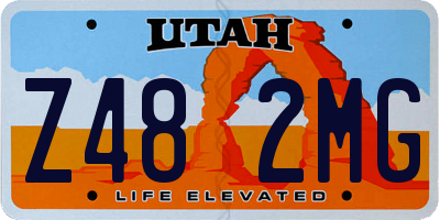 UT license plate Z482MG