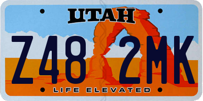 UT license plate Z482MK