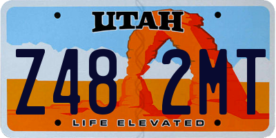 UT license plate Z482MT