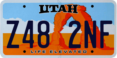 UT license plate Z482NF