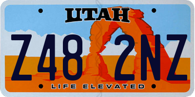 UT license plate Z482NZ