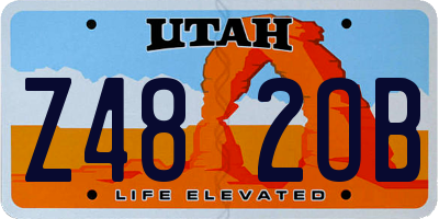 UT license plate Z482OB