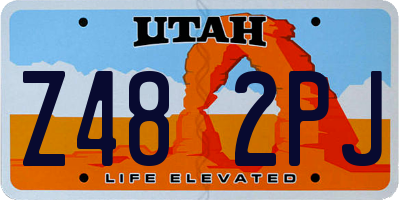 UT license plate Z482PJ