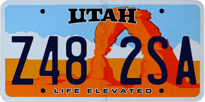 UT license plate Z482SA