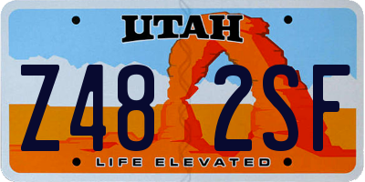 UT license plate Z482SF