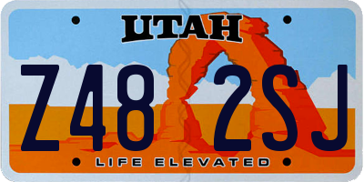 UT license plate Z482SJ