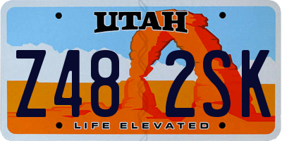 UT license plate Z482SK