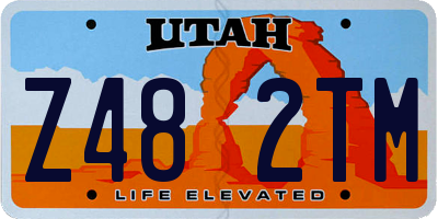 UT license plate Z482TM