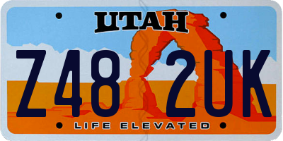 UT license plate Z482UK