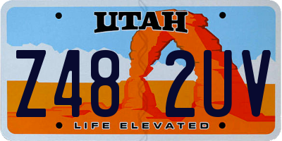 UT license plate Z482UV