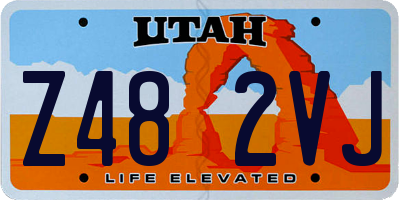 UT license plate Z482VJ