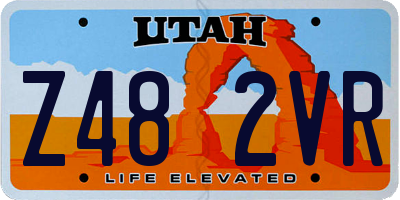 UT license plate Z482VR