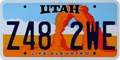 UT license plate Z482WE