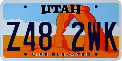 UT license plate Z482WK