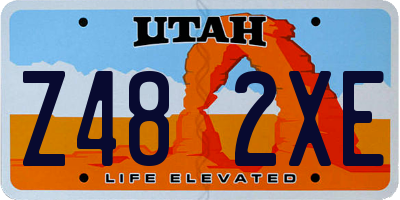UT license plate Z482XE