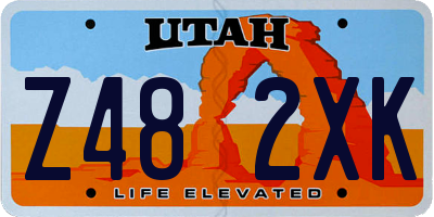 UT license plate Z482XK