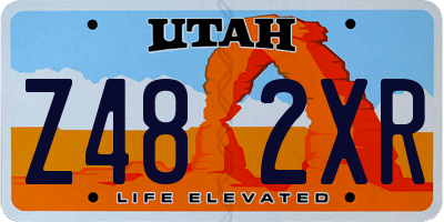 UT license plate Z482XR
