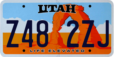 UT license plate Z482ZJ