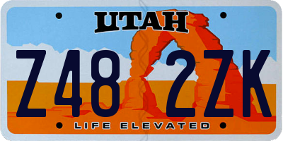 UT license plate Z482ZK