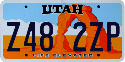UT license plate Z482ZP