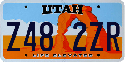 UT license plate Z482ZR