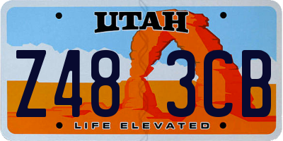 UT license plate Z483CB