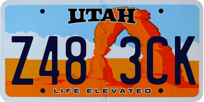 UT license plate Z483CK