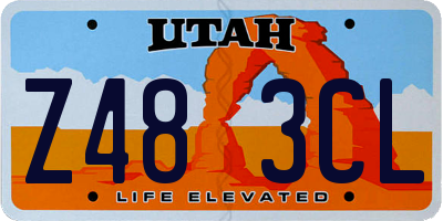 UT license plate Z483CL