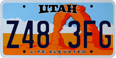 UT license plate Z483FG
