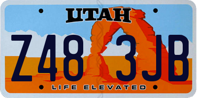 UT license plate Z483JB