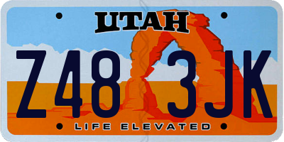 UT license plate Z483JK