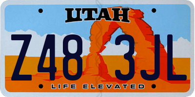 UT license plate Z483JL